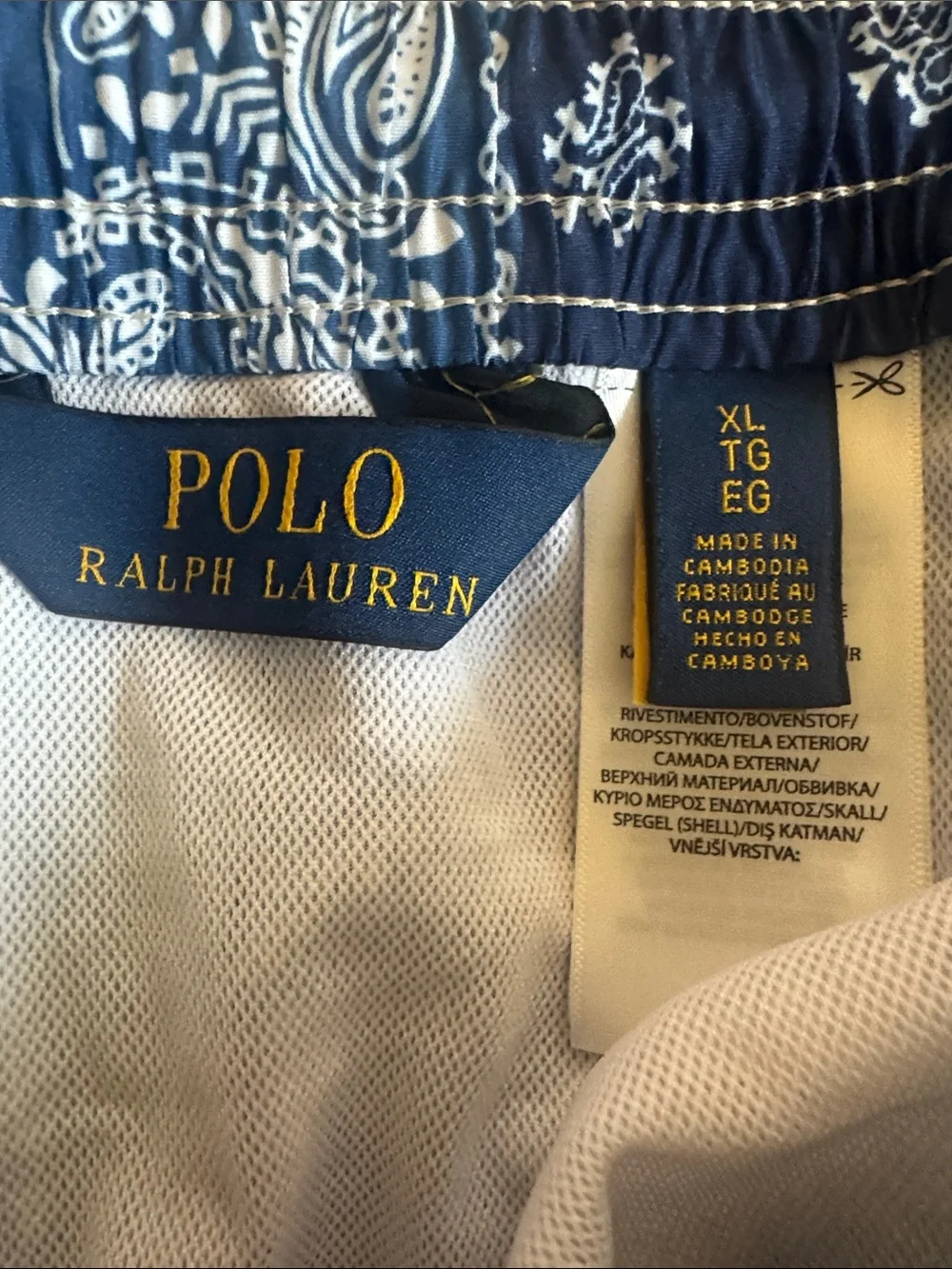 Polo Ralph Lauren Bandana Patchwork Print Multicolor Swimsuit Swim Shorts - Picture 11 of 13